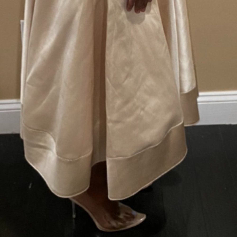 Brand New Double Layer A-Line Satin Dress - Picture 9 of 9